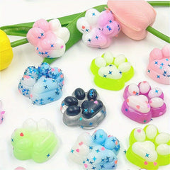 9pcs Gradient Cat Paw Squeeze Toys Set