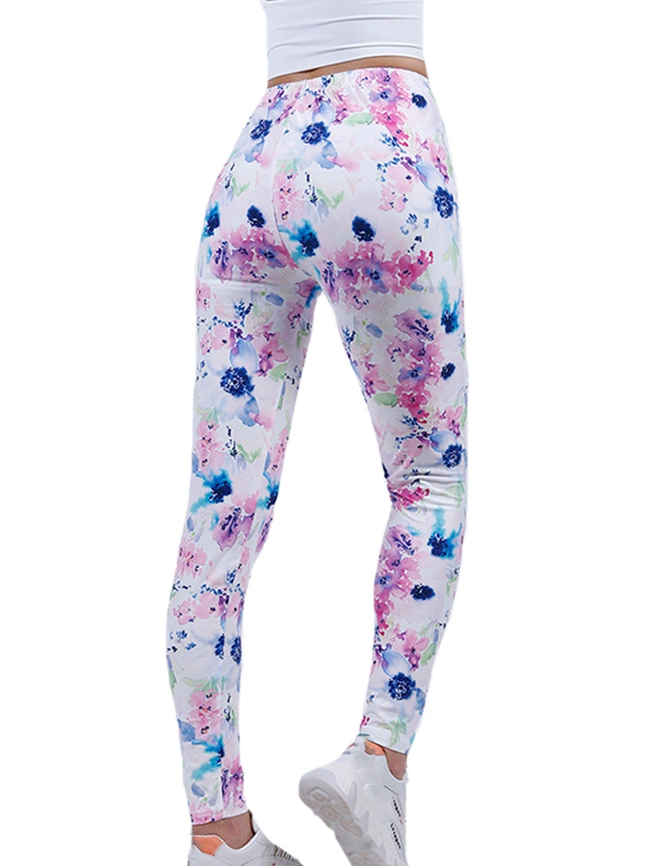 Floral Printed Yoga Pants High Waist Leggings