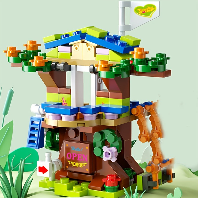 Forest Fairy Tale Tree House Building Blocks Kit Gift For Girls