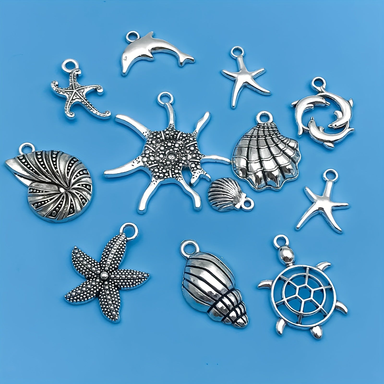 Ocean Animal Charms Pendants Set for DIY Necklace