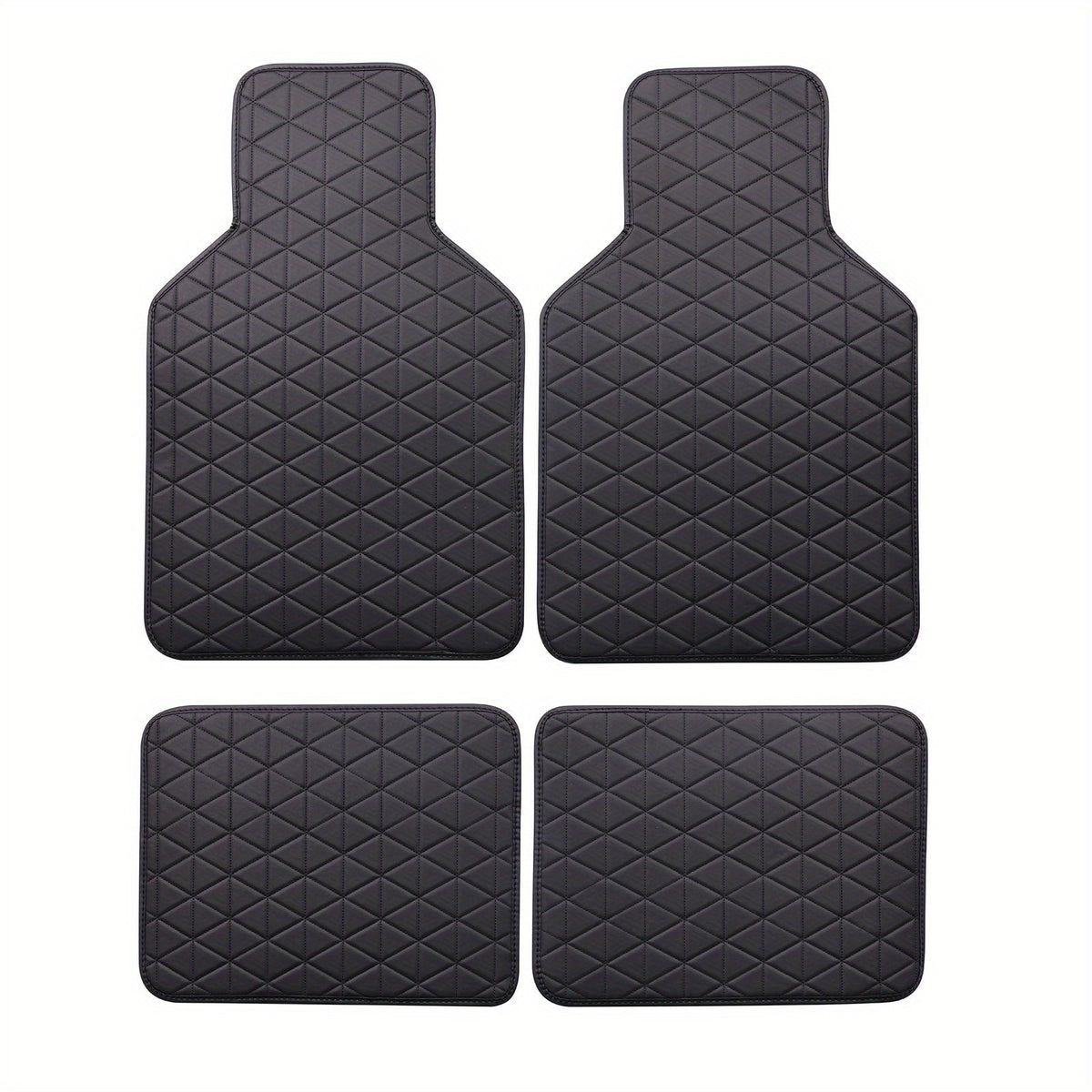 4pcs Waterproof Car Floor Mats PU Leather Front & Rear Car Carpet Accessories