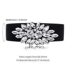 Rhinestone Elastic Band Vintage Waist Belt