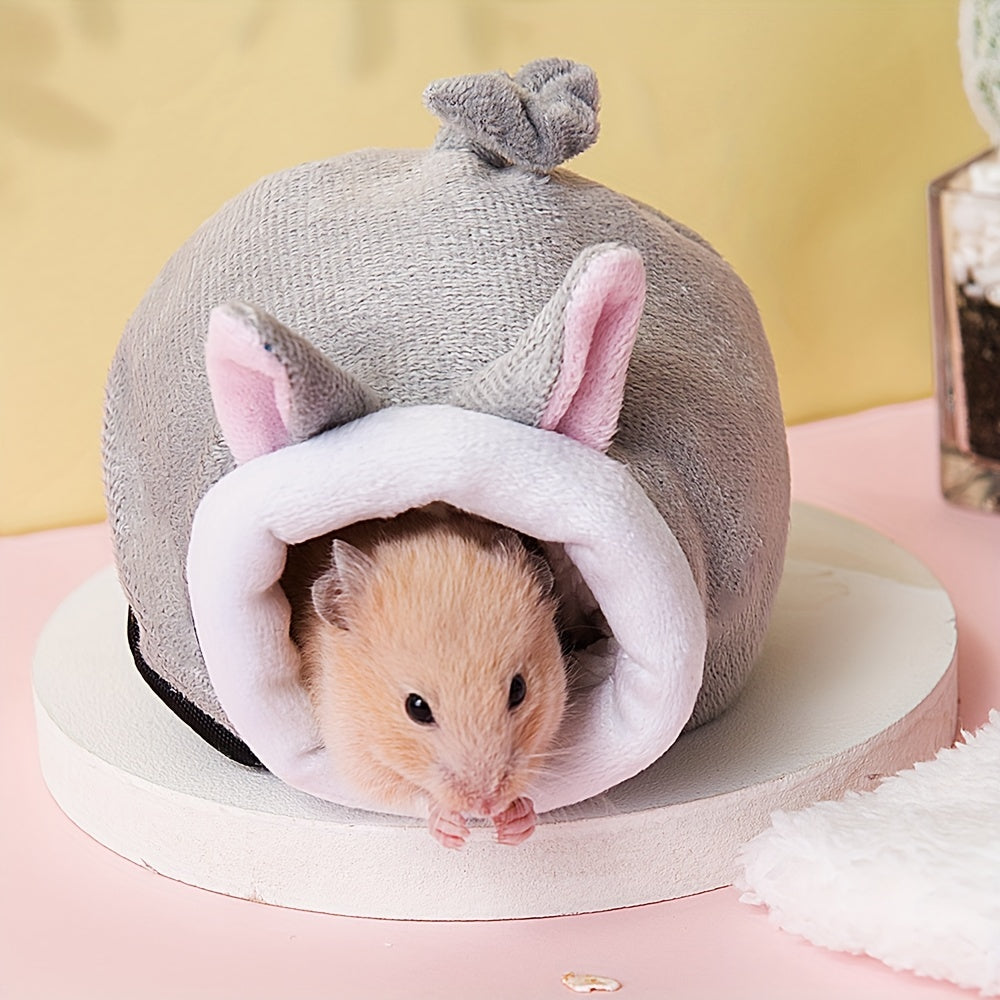 Gray Mouse Shaped Baby Squirrel Nest Hamster Sleeping Bag