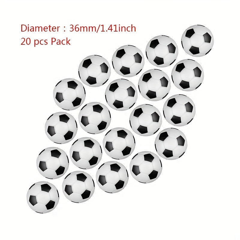 20pcs 36mm Table Soccer Balls Football Accessory Replacements