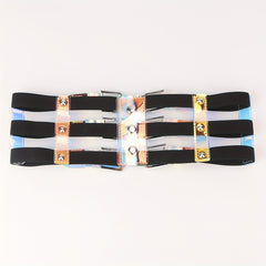 Wide Belt Y2K Laser Elastic Waistband Girdle For Women