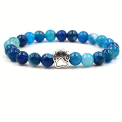 Natural Agate Bracelet Hand woven Rope Tourmaline Lapis Lazuli Turquoise Amber