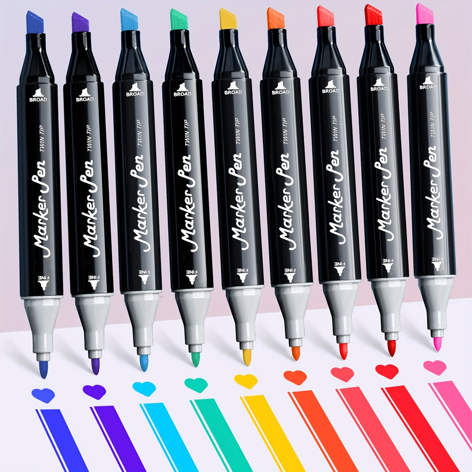 168 Dual Tip Alcohol Markers in Portable Case
