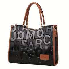 Embossed Tote Bag Leather Handbags Women's Satchel Purse