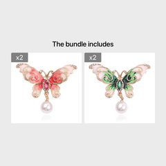 Butterfly Beads Brooch Backpack Pins
