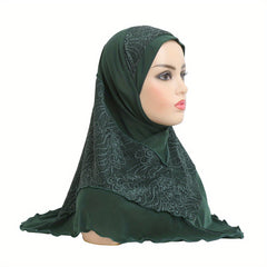 Muslim Hijab Arab Hat Lace Stitching Veil Hat for Girls