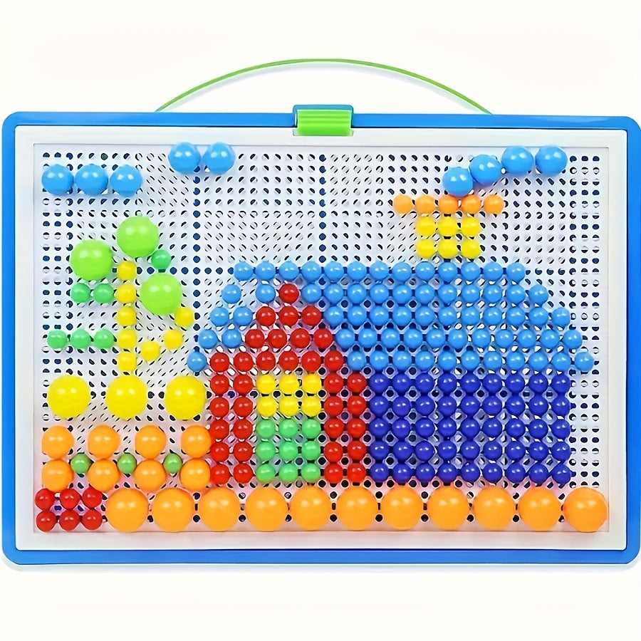 296pcs DIY Mushroom Building Block Game Set Plastic Home Education Puzz