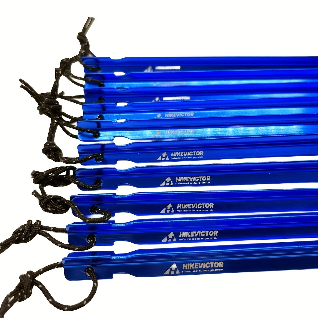 10pcs Aluminum Tent Pegs Wind Rope Nail for Camping