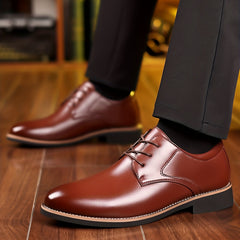 Men's Lace Up Derby Shoes Round Toe Formal Business Wear Non Slip