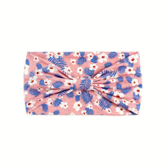Floral Print Criss Cross Headband Wide Elastic Head Hoop Sweatband