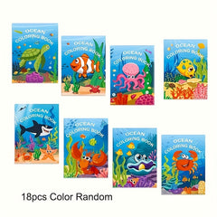 10pcs Ocean Coloring Books for Kids Underwater Creatures Activity Books