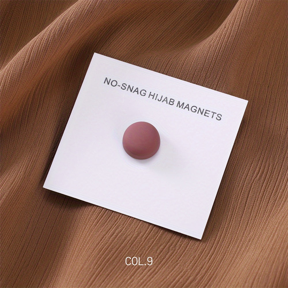 Macaroon Candy Hijab Magnetic Pins Frosted Strength Magnetic Buttons