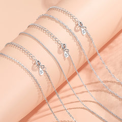 925 Sterling Silver Necklace Women's Clavicle Chain Variety Of Chain Types