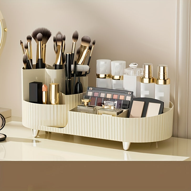 Rotating Cosmetic Organizer Pen Tube Desktop Makeup Brushes Lipstick Shelf