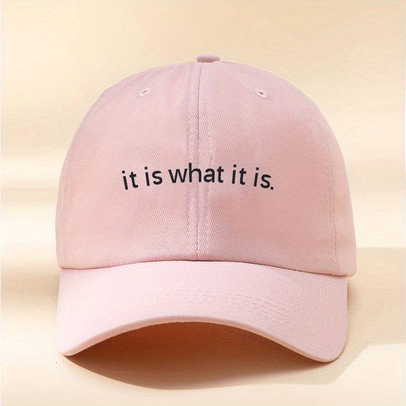 English Letter Baseball Cap It Is What It Is Hat Men's Women's Sunshade Hat