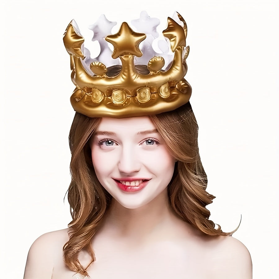 1 Pc Inflatable Crown Birthday Party Hat