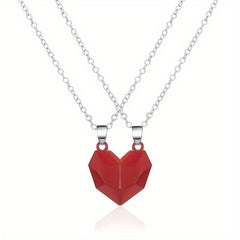 Magnet Heart Necklace Niche Gift Chain Men Women