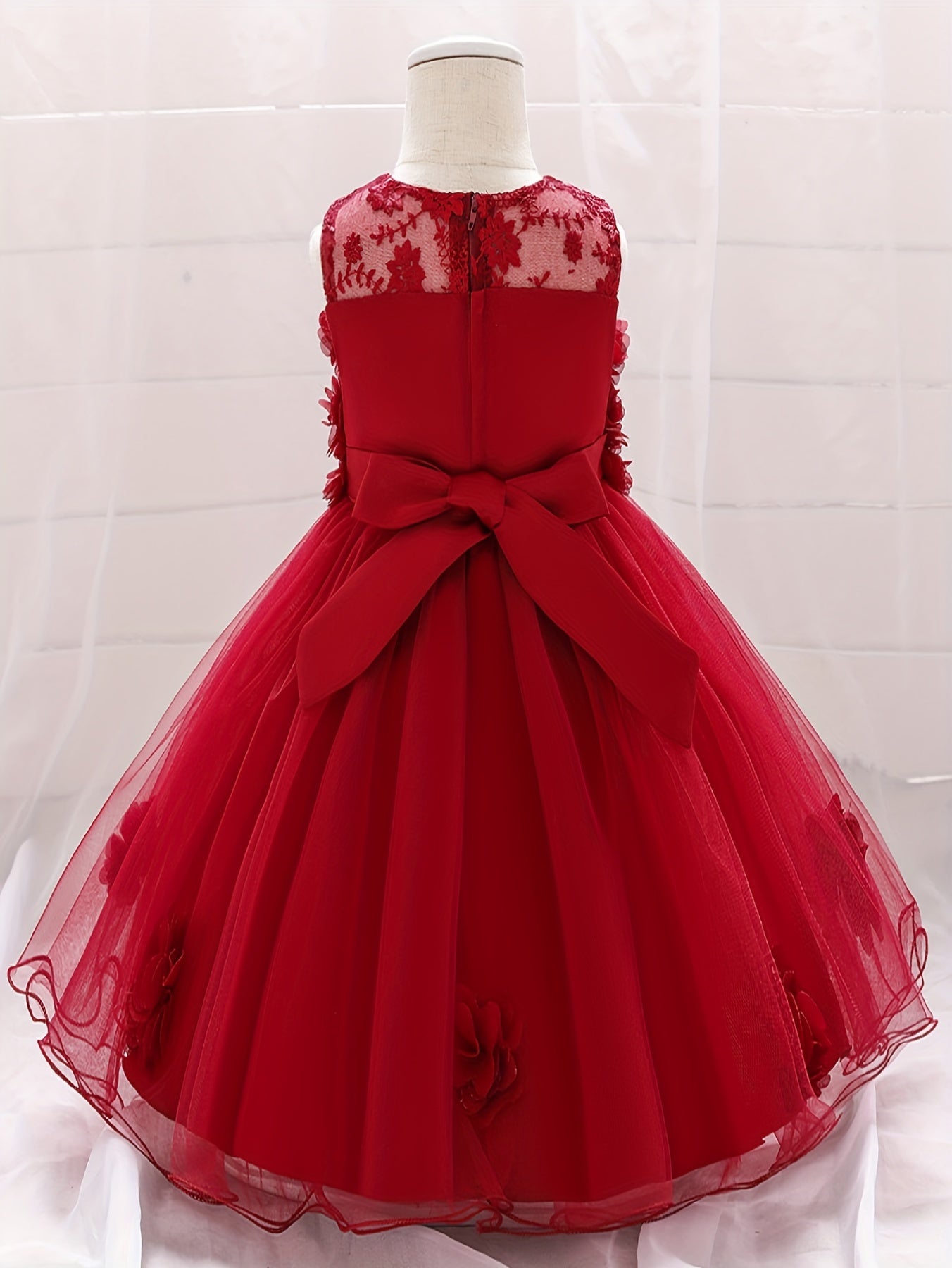 Flower Embroidered Princess Dress for Girls