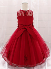Flower Embroidered Princess Dress for Girls