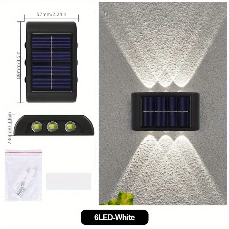 2pcs Solar Up & Down Wall Lights - Brighten Your Outdoor Space