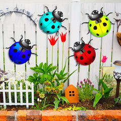 Metal Ladybugs Wall Decor - Add Sparkle to Your Home