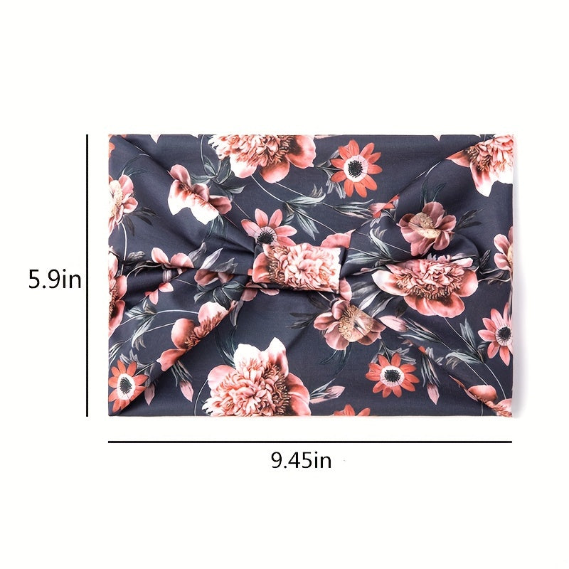 Bohemian Daisy Flower Print Headband