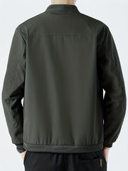 Men's Casual Army Green Button Up Jacket