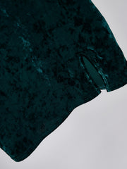  Women's Velvet Long Sleeve Dress
