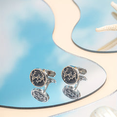 Business French Shirt Cufflinks Stainless Steel Round Sleeve Studs
