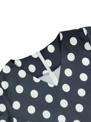  Boho Dress Women's Polka Dots V Neck Short Sleeve Dress