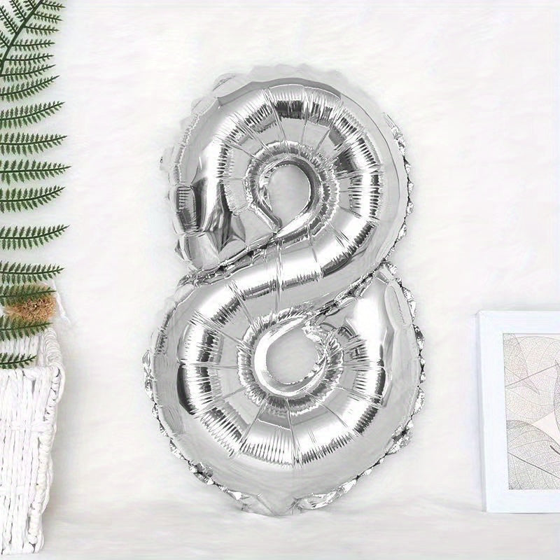 32 inch Silvery 0 9 Number Birthday Party Balloons Decoration Balloon Set