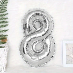 32 inch Silvery 0 9 Number Birthday Party Balloons Decoration Balloon Set