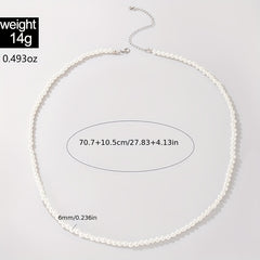 Faux Pearl Waist Metal Waistband Chain Belt for Women
