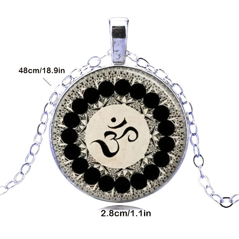 Om Time Gemstone Keychain