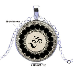 Om Time Gemstone Keychain