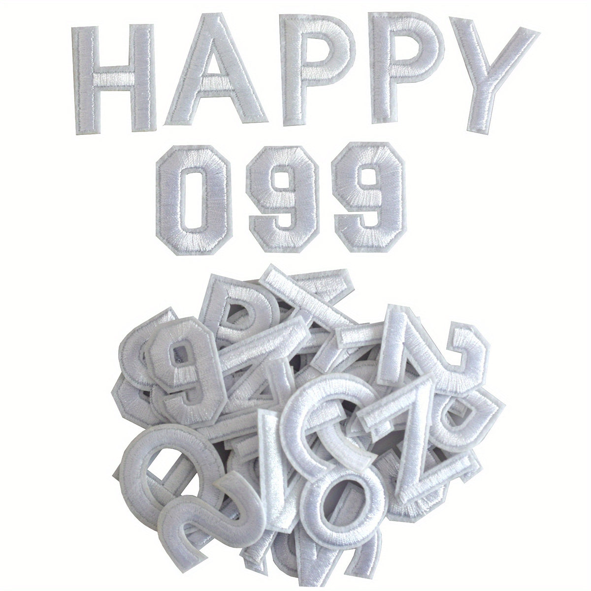 72pcs Iron On Letters Numbers Patches Embroidered Sewing Patches A 0 9