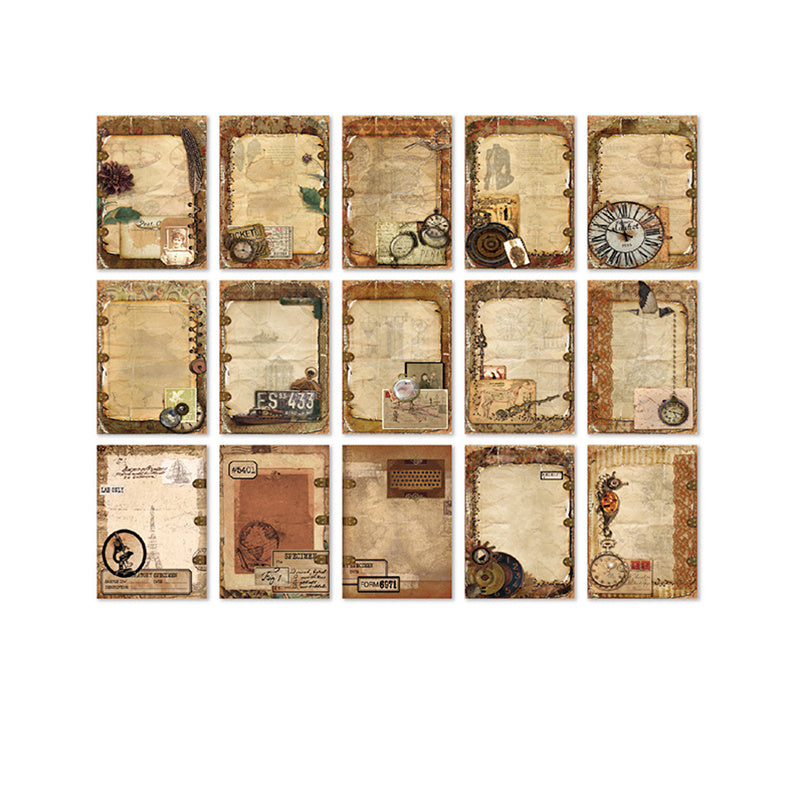 30 Pcs Vintage Scrapbook Paper Set for DIY Planners Diaries Albums