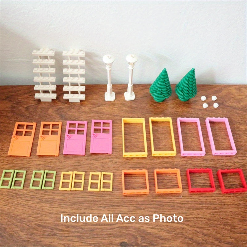30Pcs Door Window Building Blocks City Friends Parts House Architecture Assemble