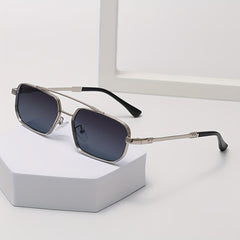 Small Square Frame Men's Sunglasses UV Protection Metal Sports Sunglasses
