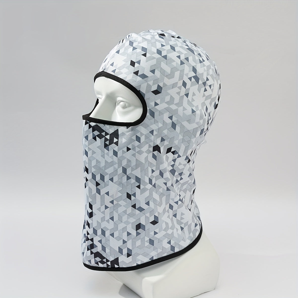 Camouflage Plaid Pullover Hat Men's Sun Protection Mask Hat