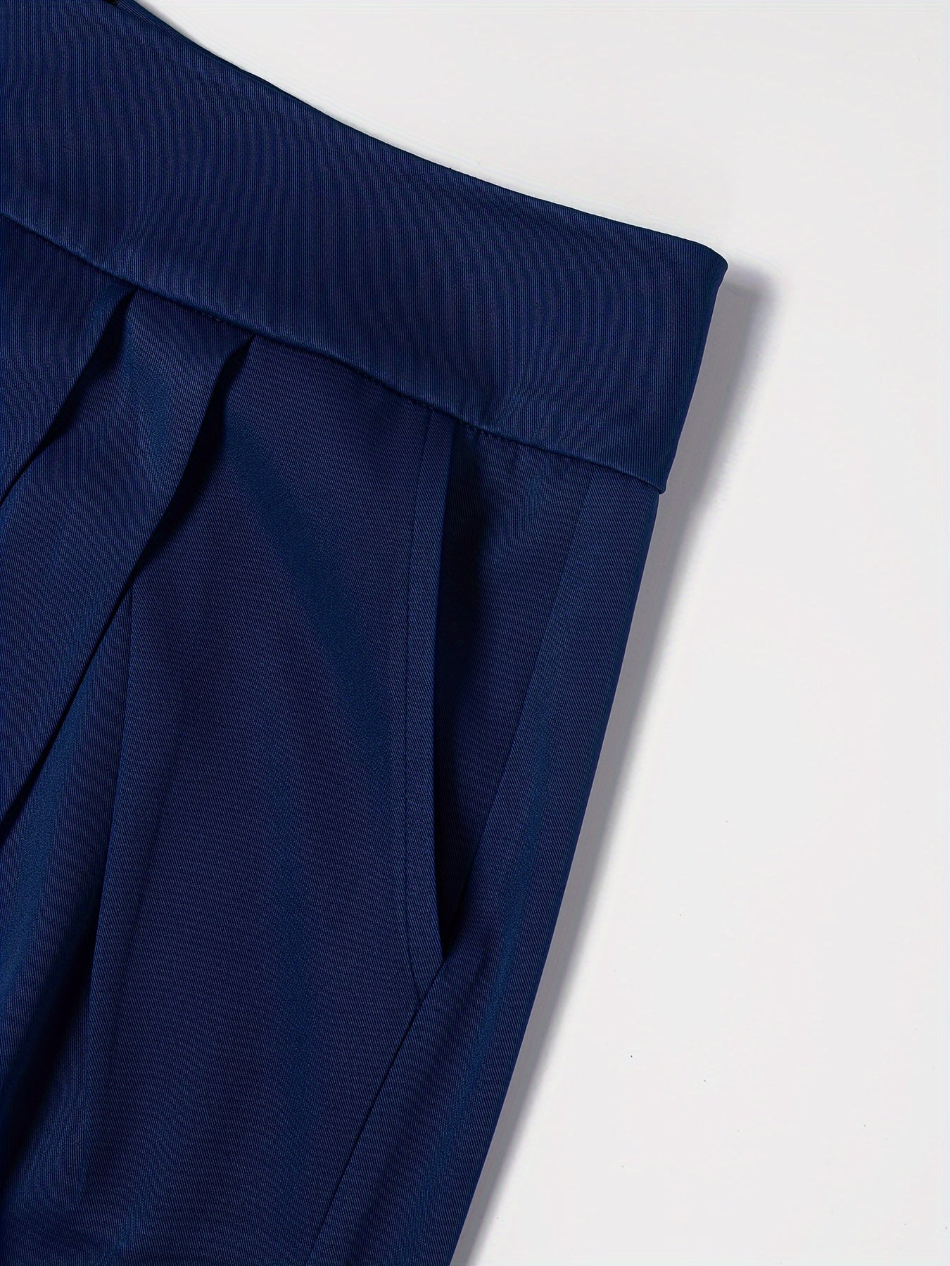 Women's Plus High Rise Wide Leg Trousers With Pockets