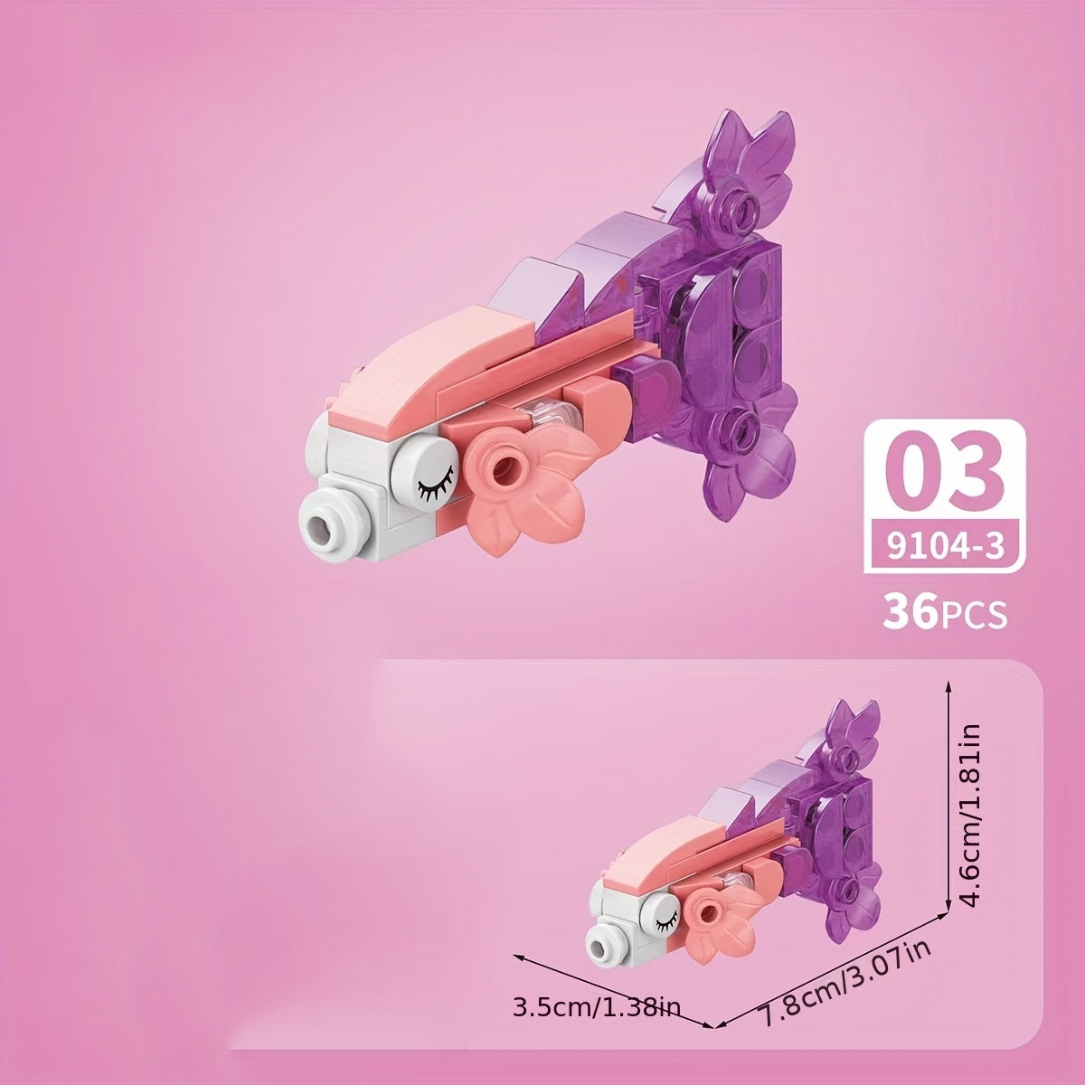 Ocean Series Fish Building Block Toy Model 10-Pack Gift Set