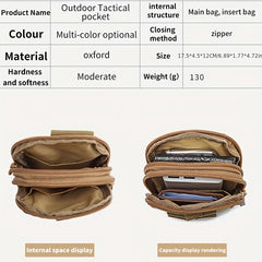 Men's Tactical Waist Bag With Buckle Hanging Pocket Sling Army