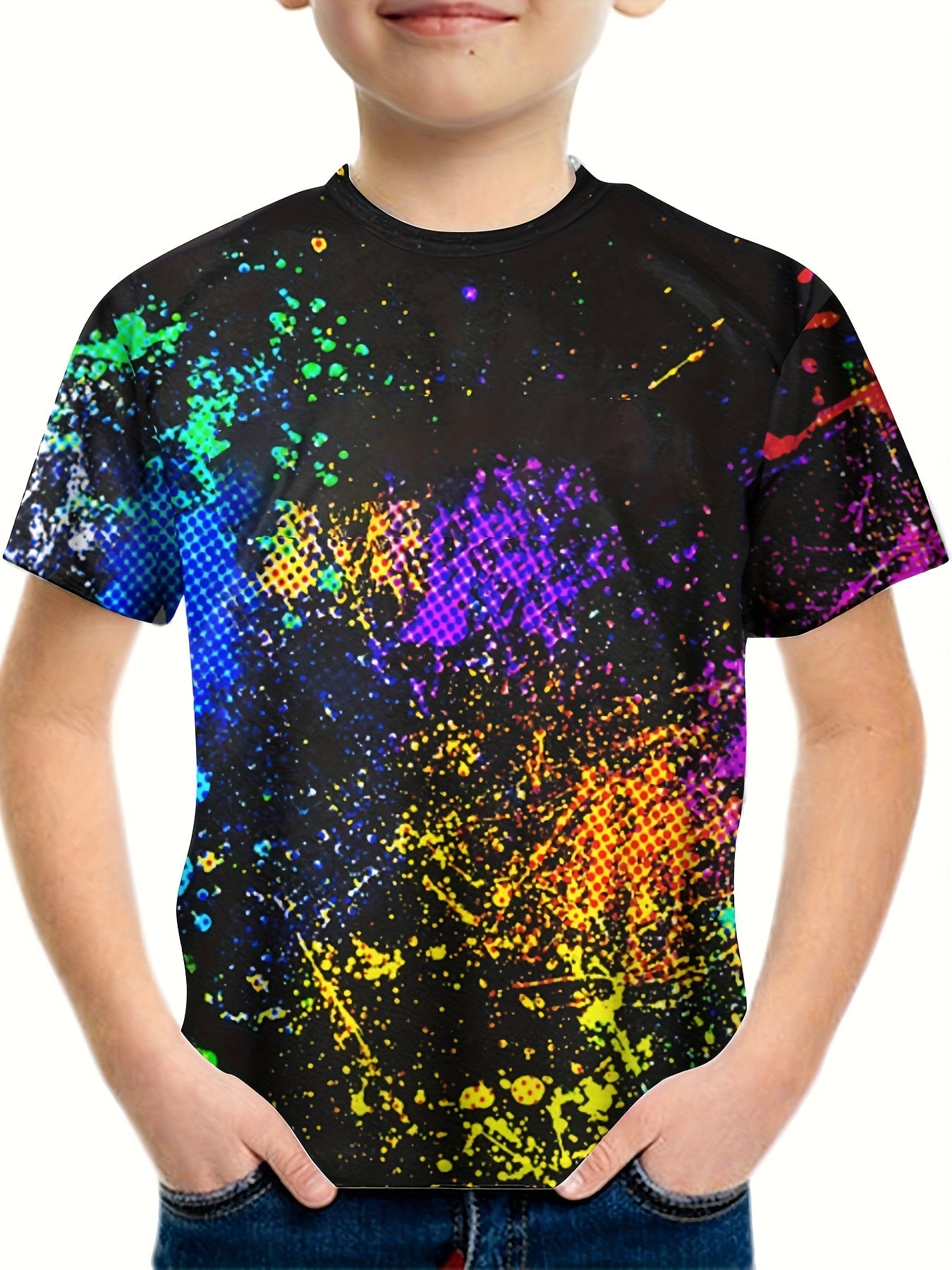 Kids Tee Shirt 3D Print Short Sleeve Street Wear Round Neck Tee