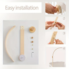 Kids Bed Bent Wooden Bed Bell Holder Bed Bell Accessories