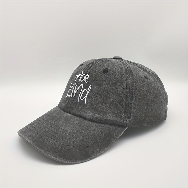 Be Kind Pattern Vintage Baseball Cap For Men